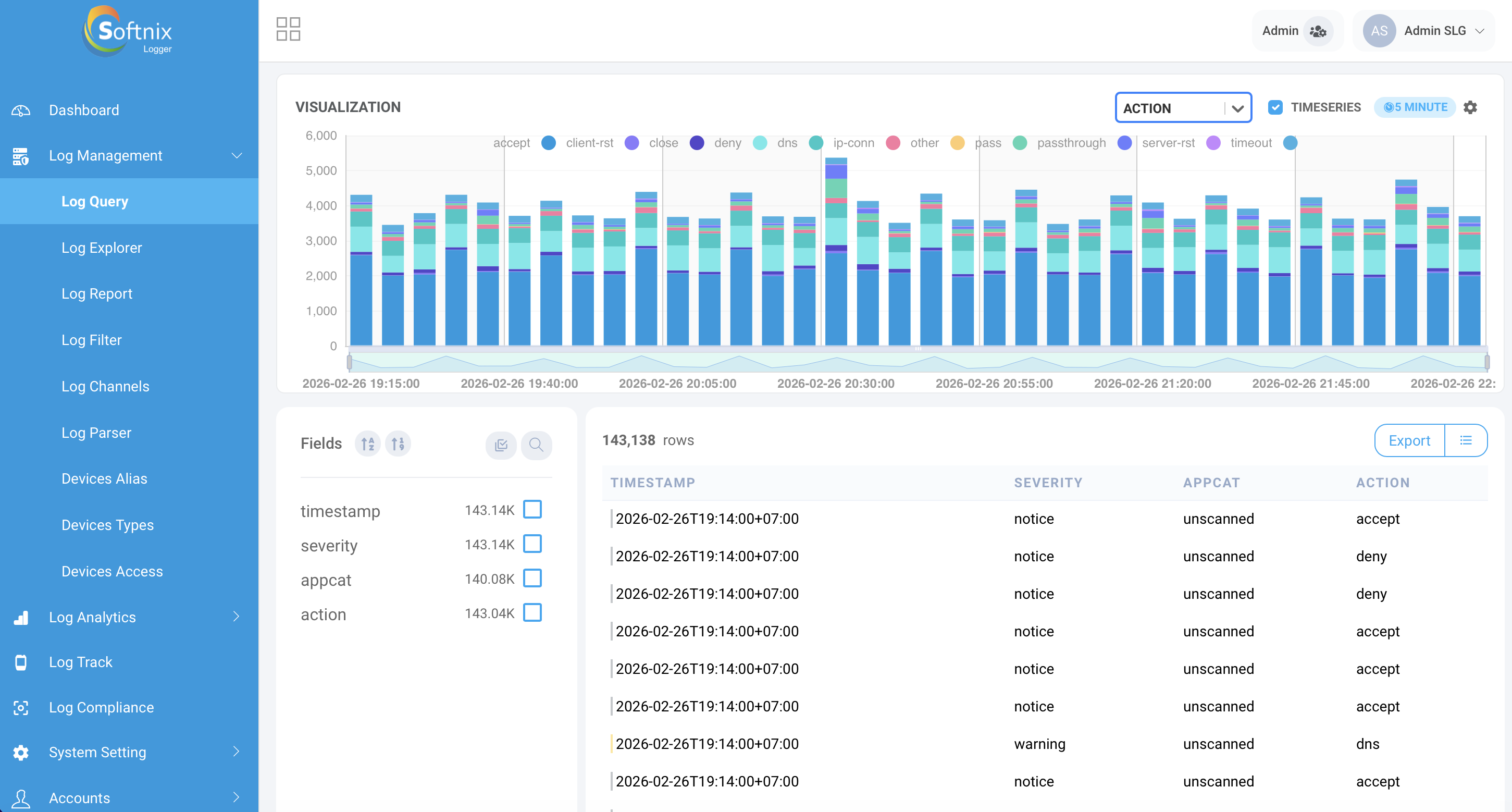Softnix Logger Log Query