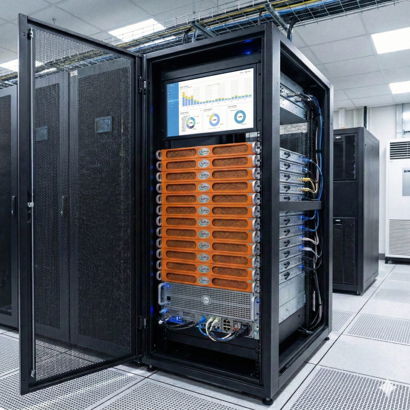 Softnix Logger Appliances in data center rack